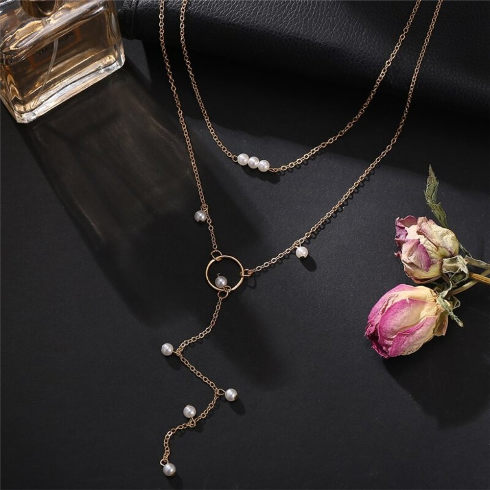 💎✨ Pearl Drop Lasso Necklace - Picture 5 of 6